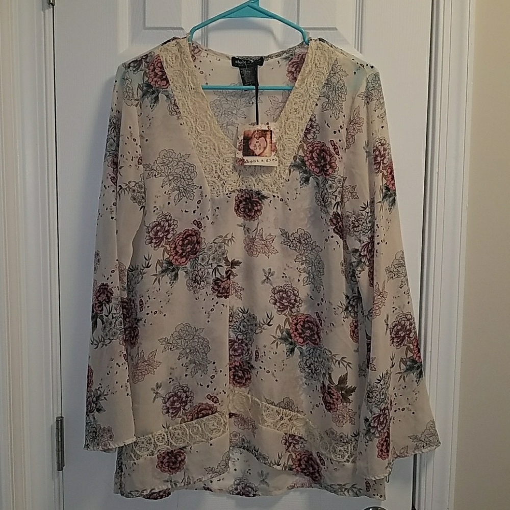 About A Girl boho sheer top